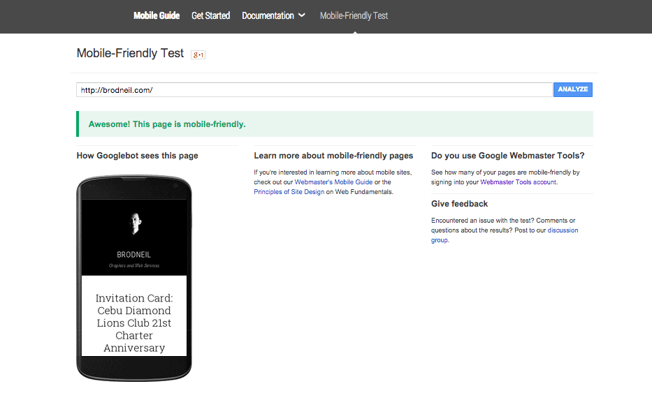 check if your site is mobile friendly for google