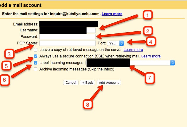 4 - Gmail Email Account Settings