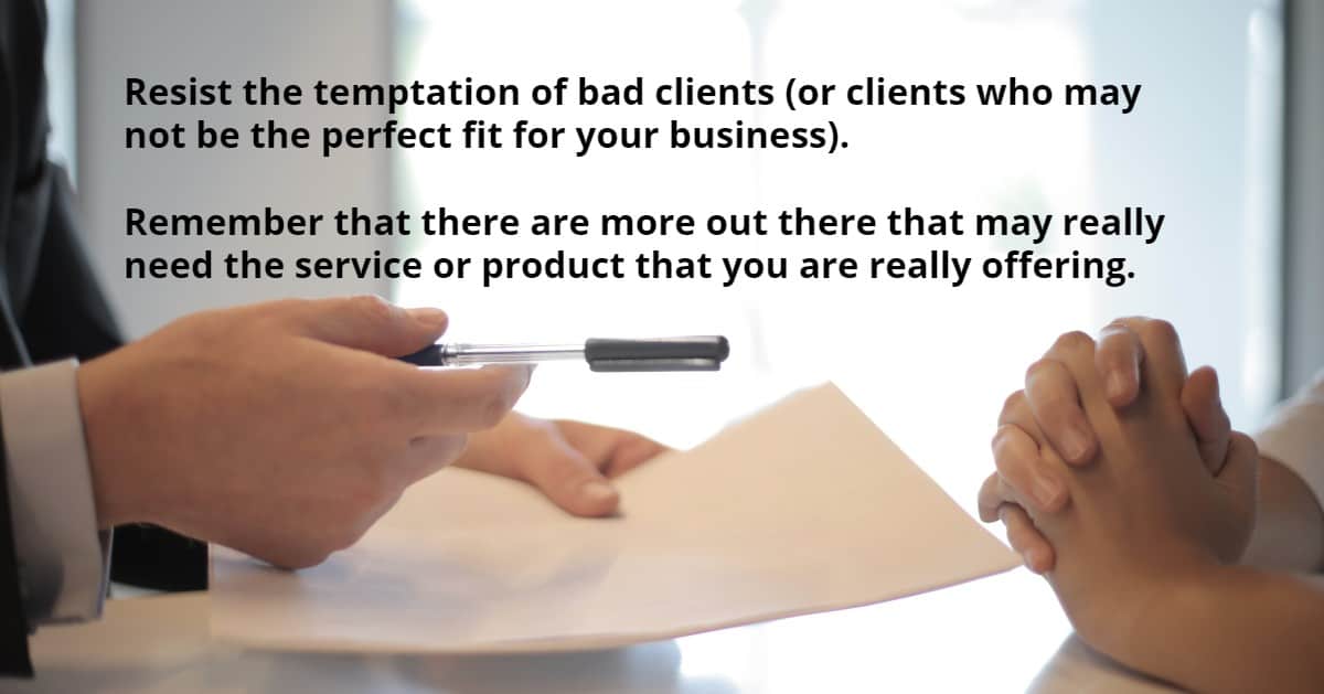 avoid bad clients