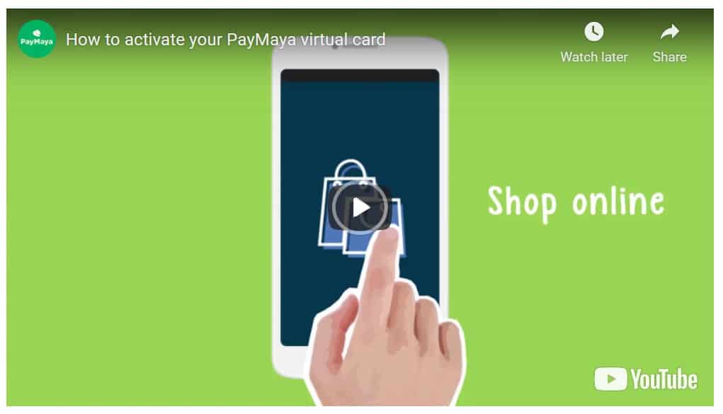 how to activate paymaya virtual card video