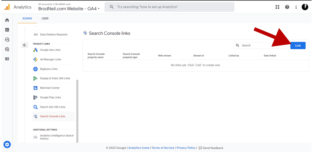 Link Google Analytics 4 and Google Search Console - GA4 and GSC - Step 3