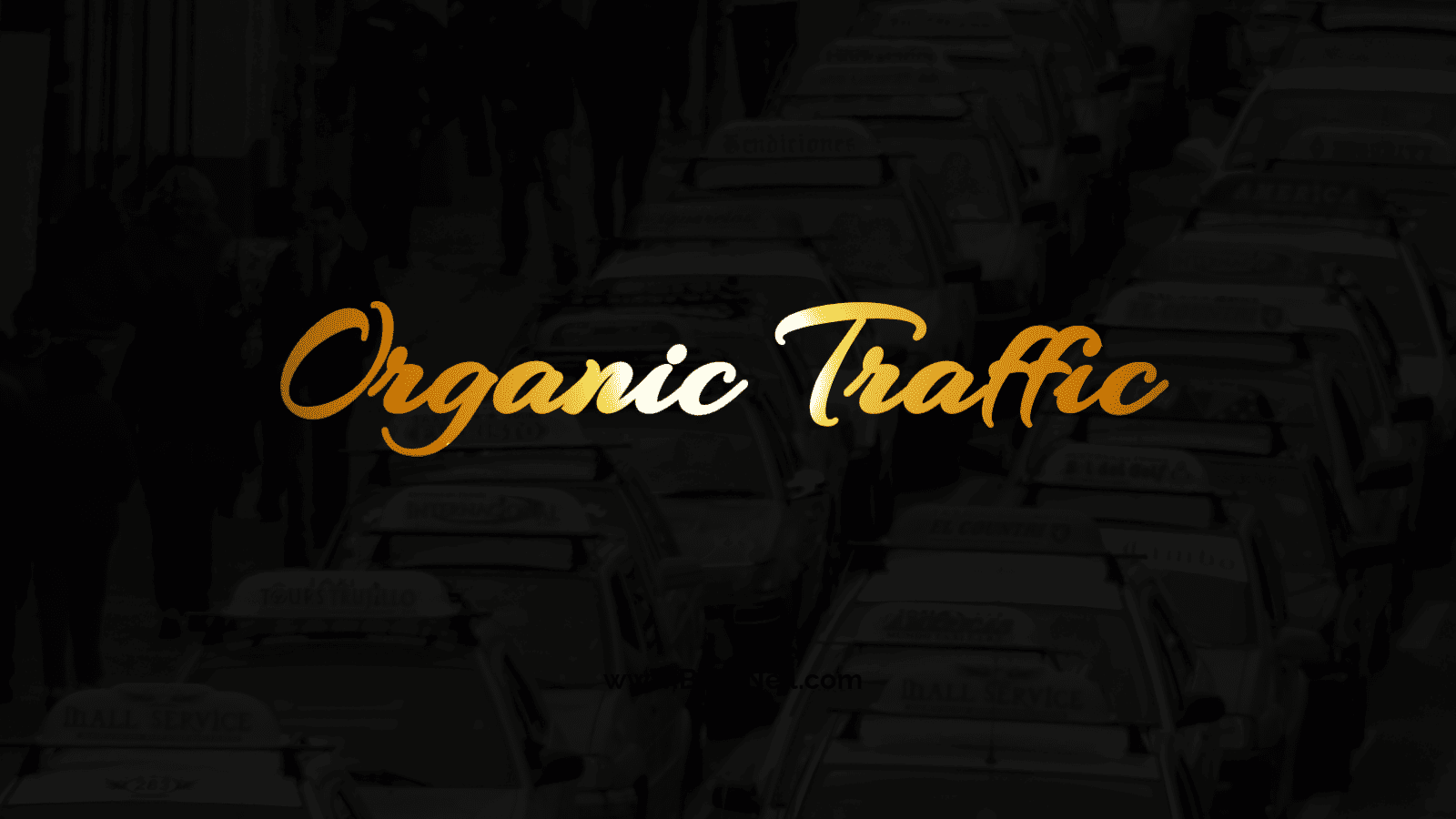 cars in traffic to illustrate organic traffic